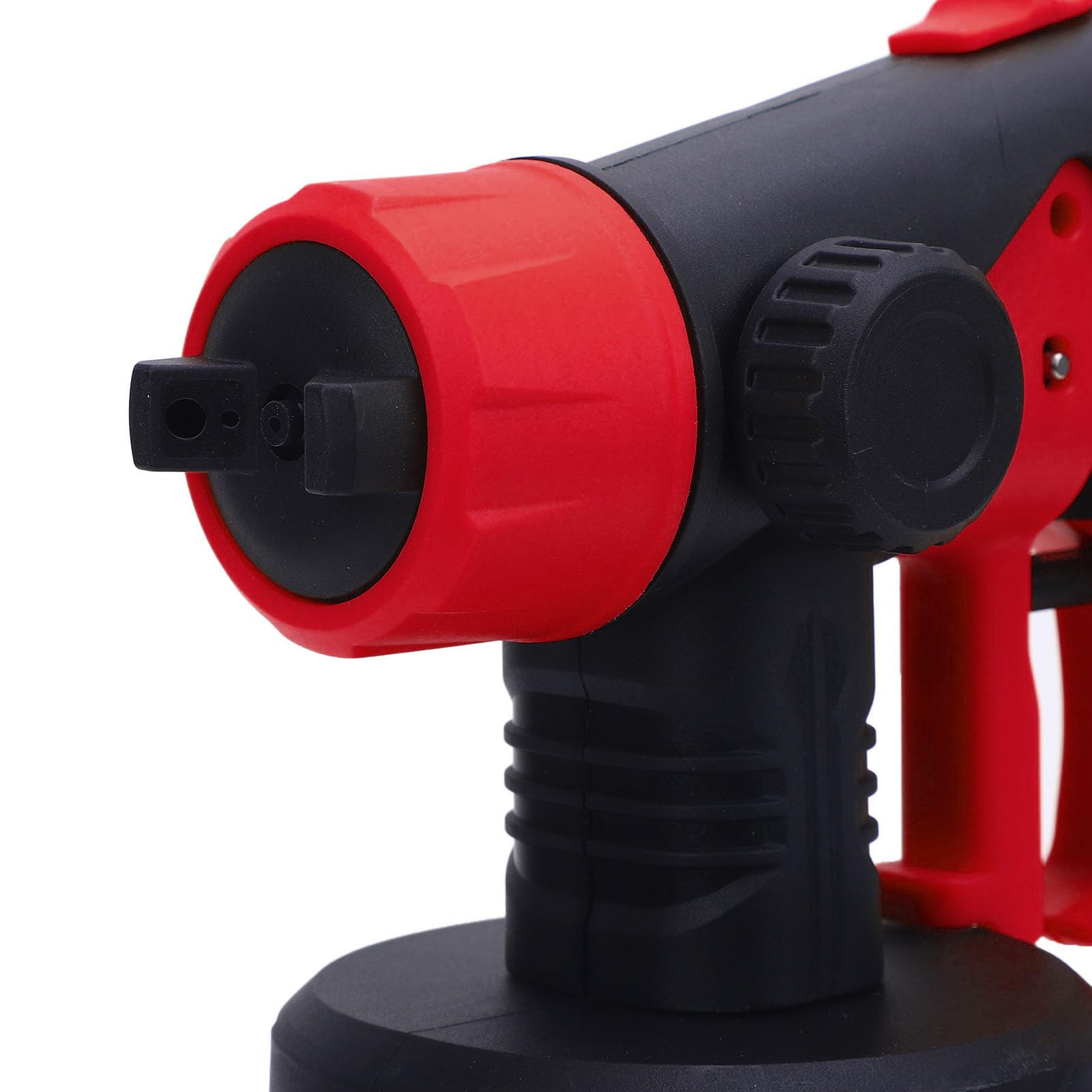 Pistola de Pintura eléctrica, 800ML 200W inalámbrico pulverizador de Pintura con 4 boquillas para 18V Li batería, Pulverizador de Pintura de Mano Ajustable y Fluido