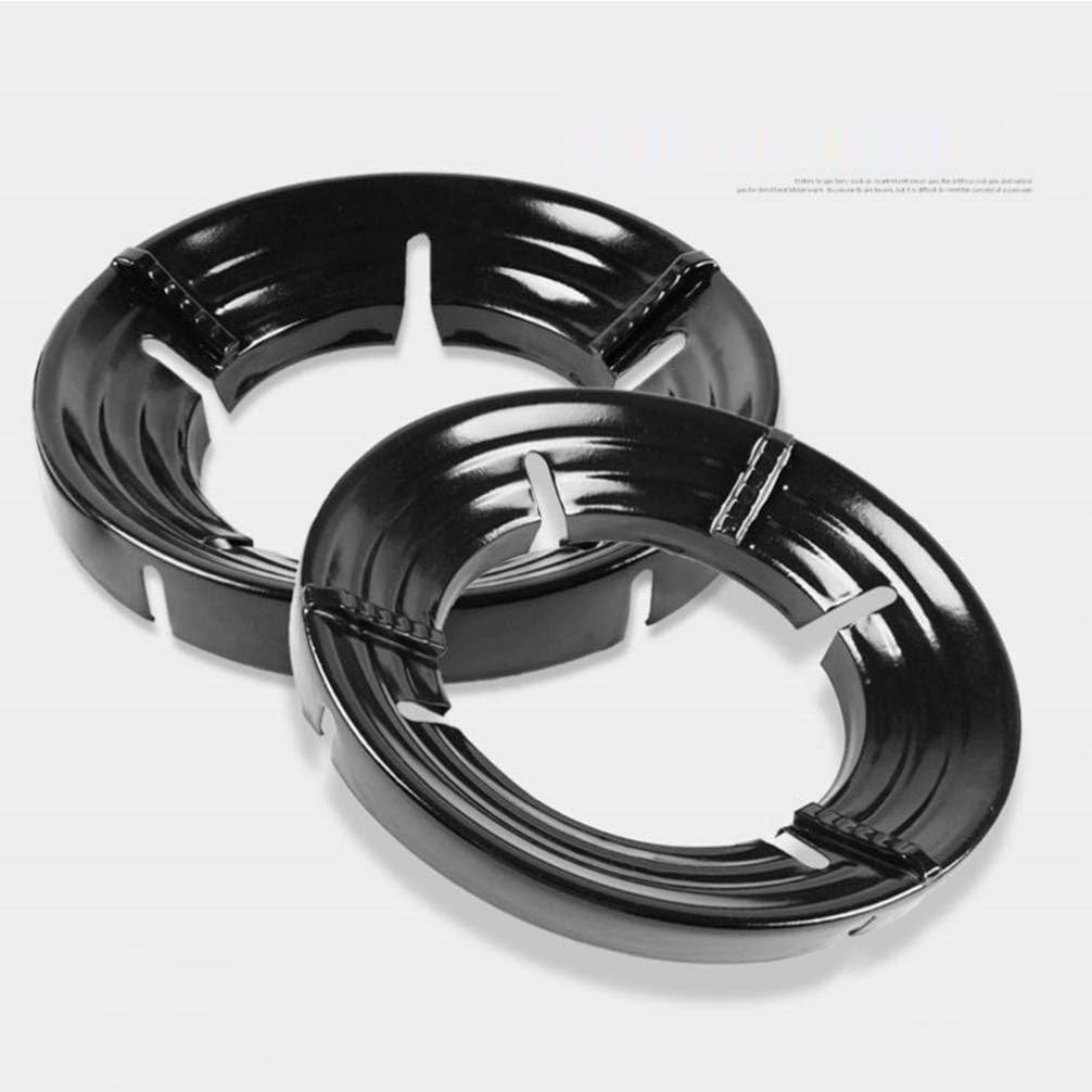 Electric Stove Burners Gas Stove Wok Ring Windproof Gather Fire Wok Support Trivets Stand 8 Slots Stainless Steel Wok Rack for Home Restaurant Kitchen Gas Burner ( Color : Black , Size : 25.5X25.5X5CM