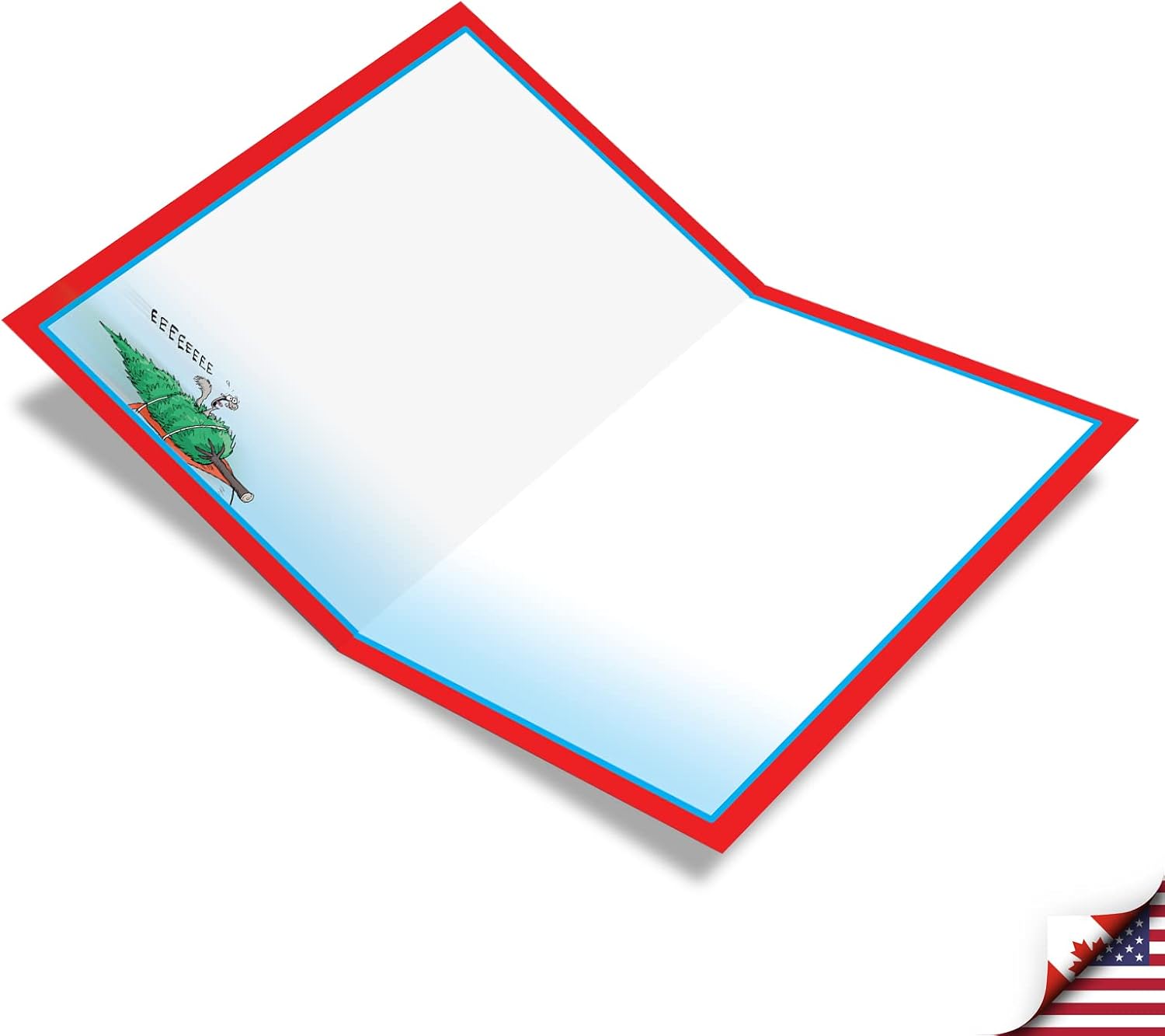 NobleWorks - 12 Funny Blank Christmas Greeting Cards - Boxed Humor Set, Festive Holiday Notecards with Envelopes (1 Design, 12 Cards) - Screaming Tree B1883K
