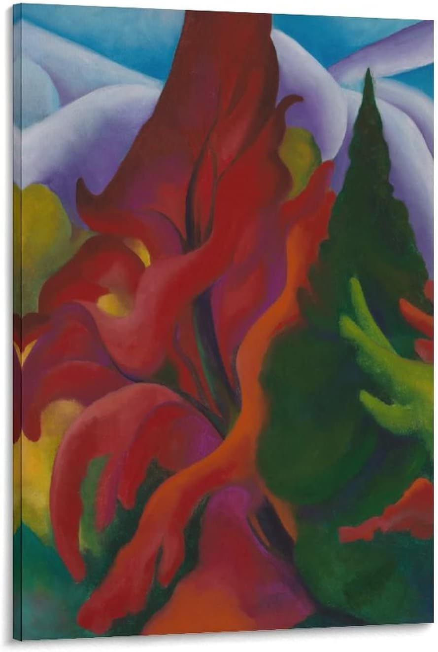 Amazon.com: WANHE Georgia O Keeffe Trees in Autumn Canvas Printing ...