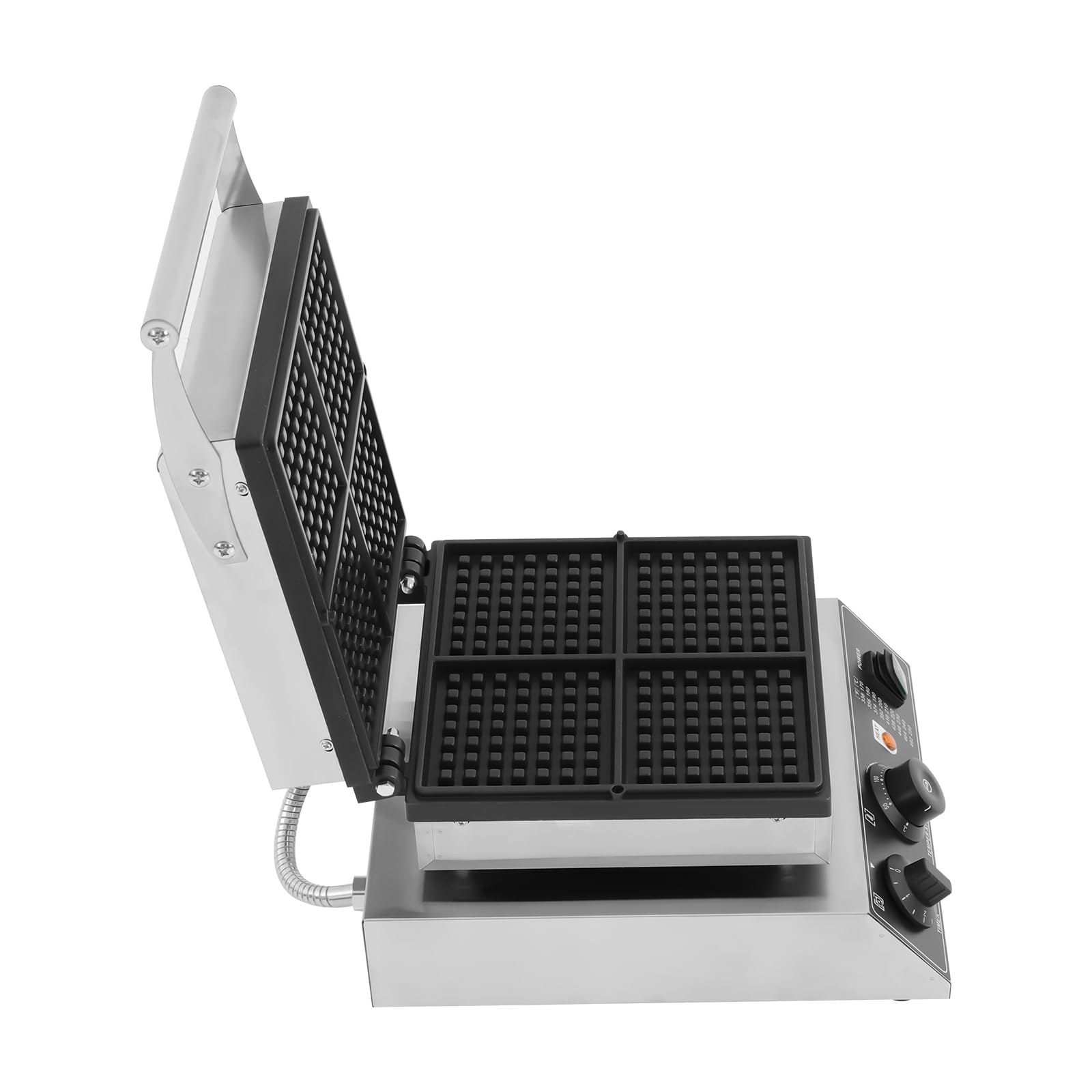 Gofrera comercial de 1750 W, 4 unidades, gofrera, antiadherente, eléctrica, gofrera comercial, 50-300 °C