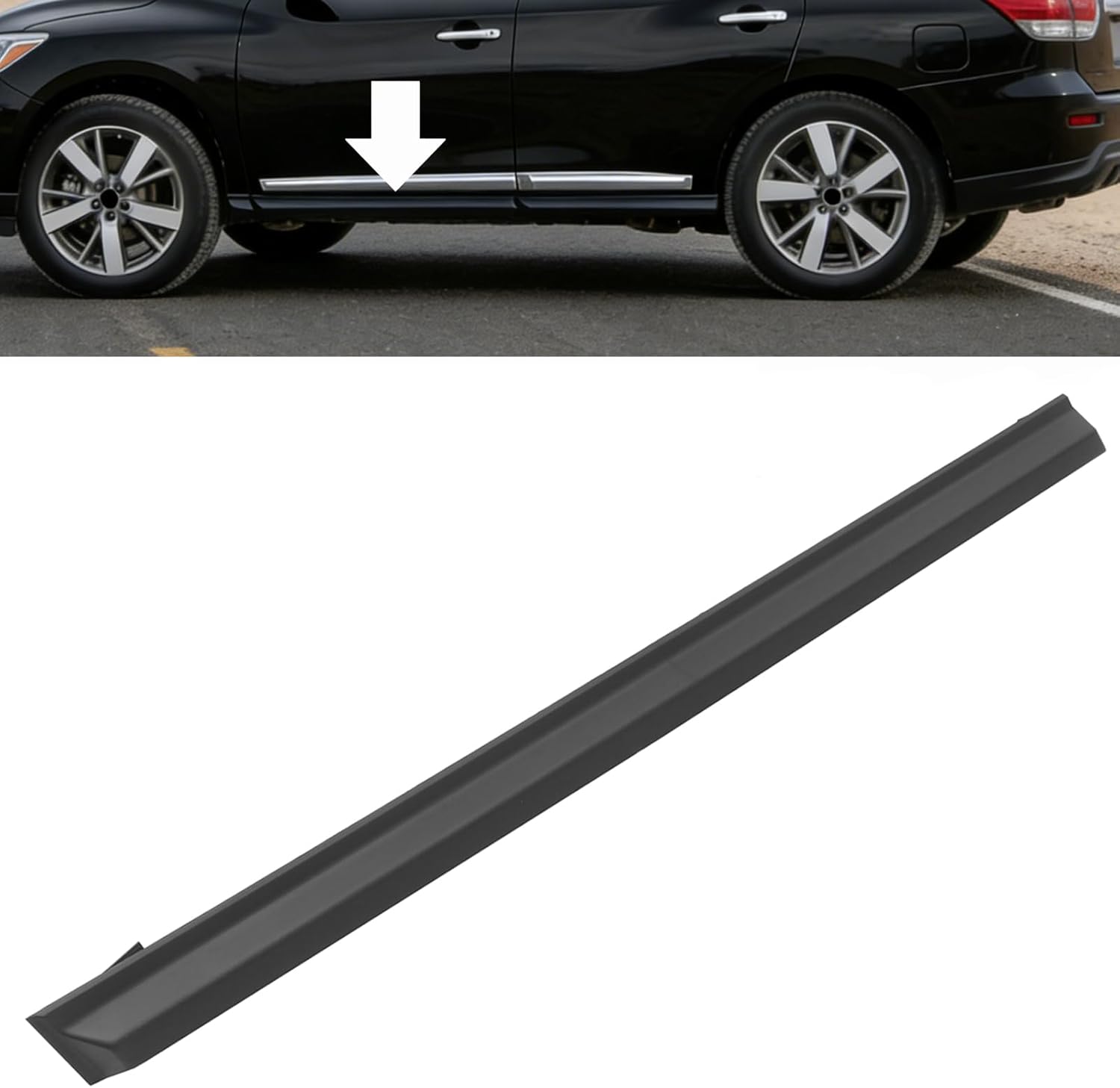 Front Left Driver Side Lower Door Molding Panel Fit for Nissan Pathfinder 2013 2014 2015 2016 for 80877-3KA0A