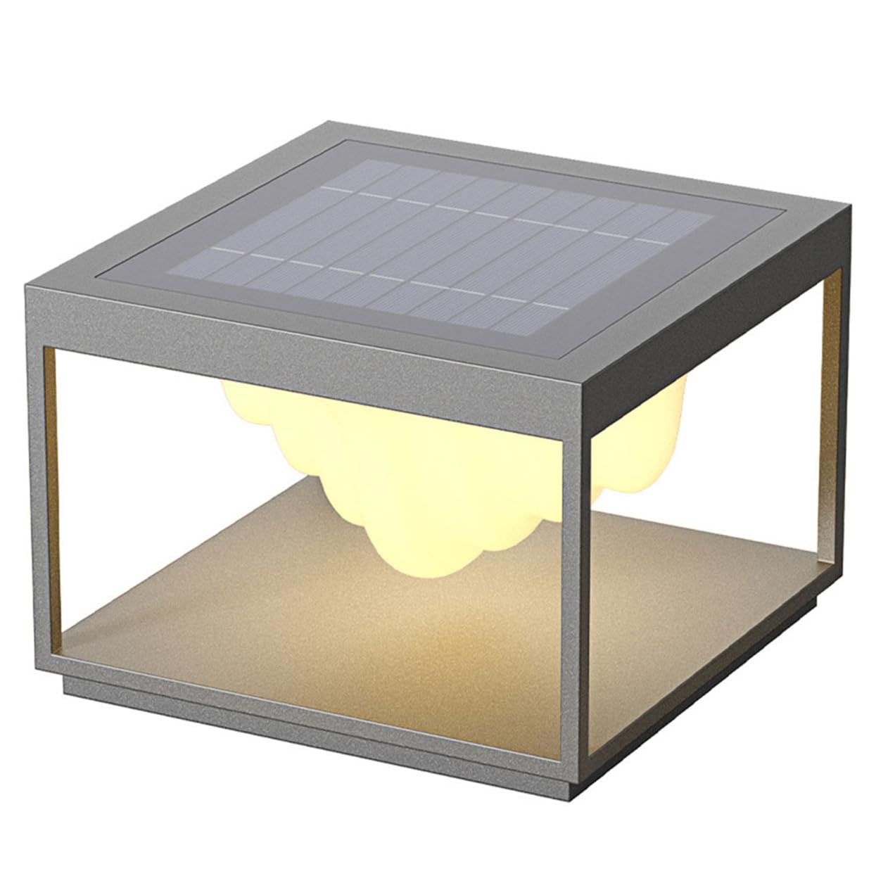 Lámpara de pilar solar impermeable con luces LED para una iluminación exterior eficiente