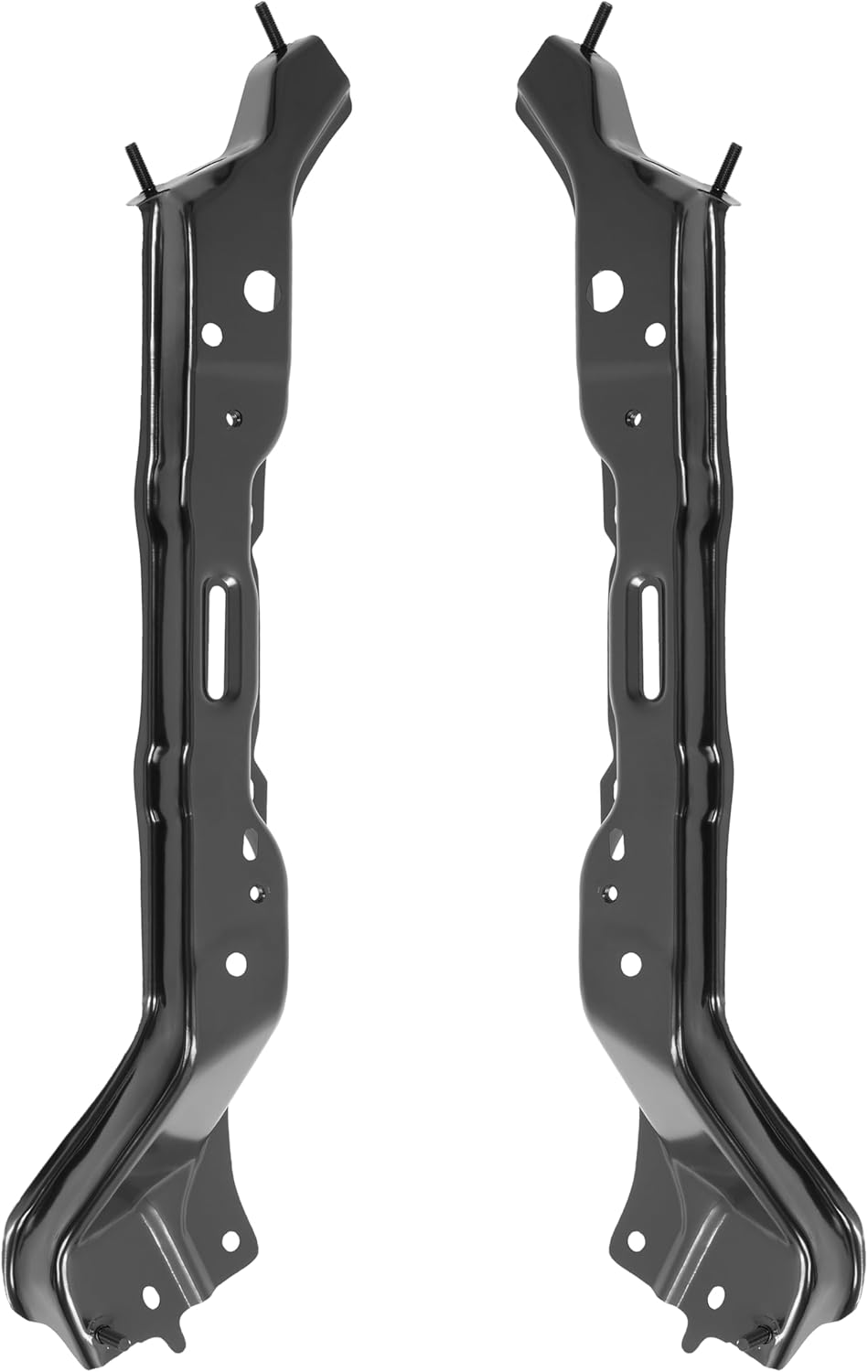 KUAFU Front Bumper Bracket Compatible with 2007-2014 Toyota Tundra 2008-2022 Toyota Sequoia TO1032108, TO1033108, 525370C020, 525380C020 Pair Outer Bumper Rack Retainer Electrophoresis Replace Only