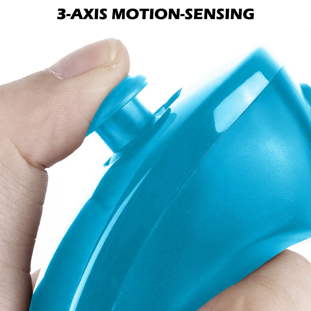 AFUNTA Nunchuck Controlador Gamepad para Nintendo Wii U, 2 Packs Reemplazo Mando para Wii U Videojuego - Azul Claro