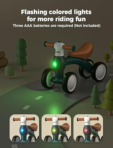 Miniatura 3 de SLIDBEAT Bicicleta de equilibrio para bebés de 1 a 2 años de edad, bicicleta para niños pequeños, sin pedales, juguetes de paseo en bicicleta con