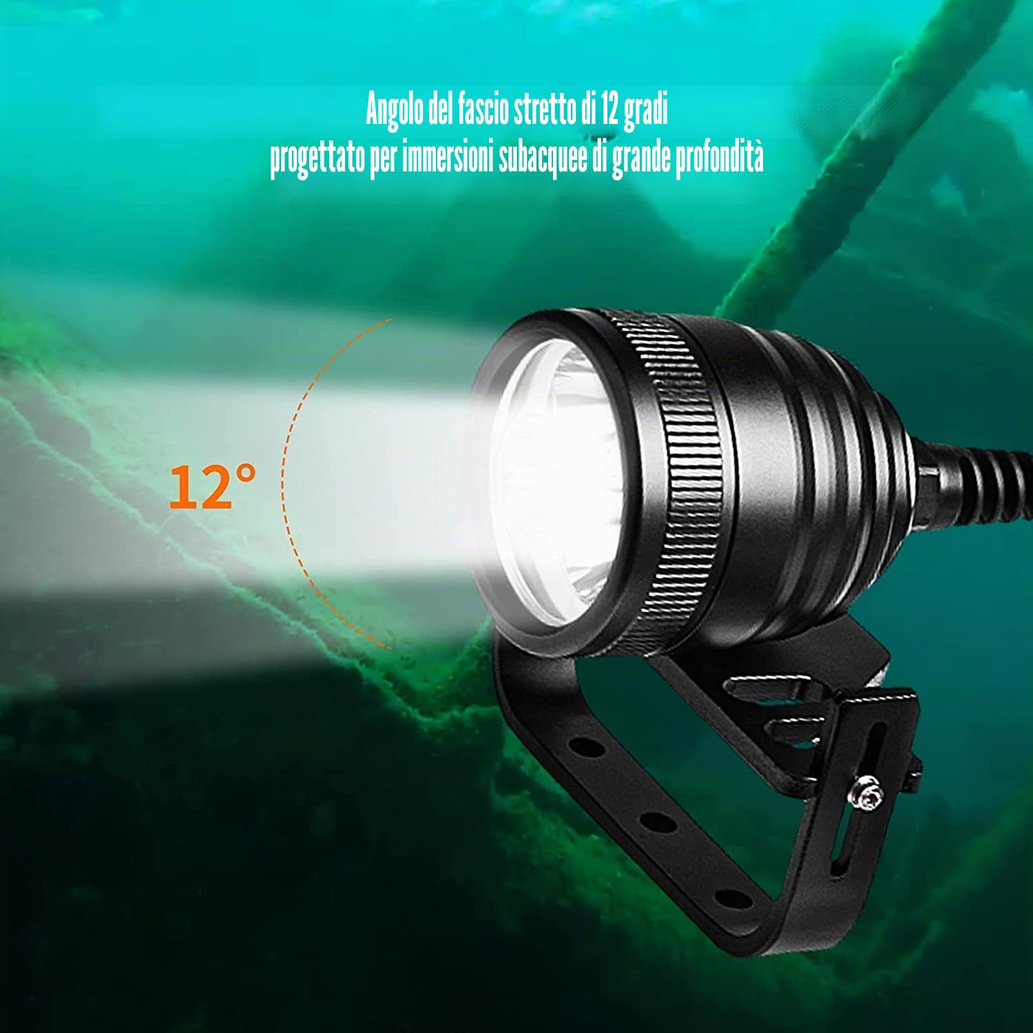 WD70 Torcia Subacquea 3000 Lumen per Immersioni