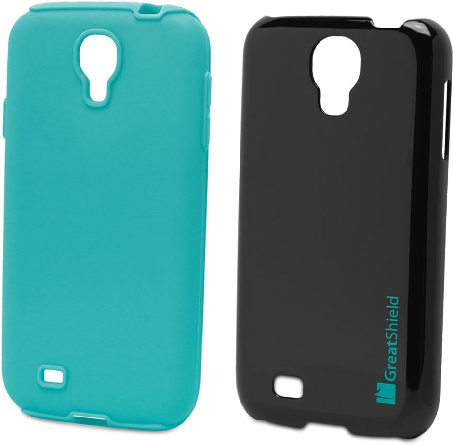 GreatShield NEON Series PC + Silicone Dual Layer Hybrid Case for Samsung Galaxy S4 SIV S IV / GT-I9500 - Black & Blue