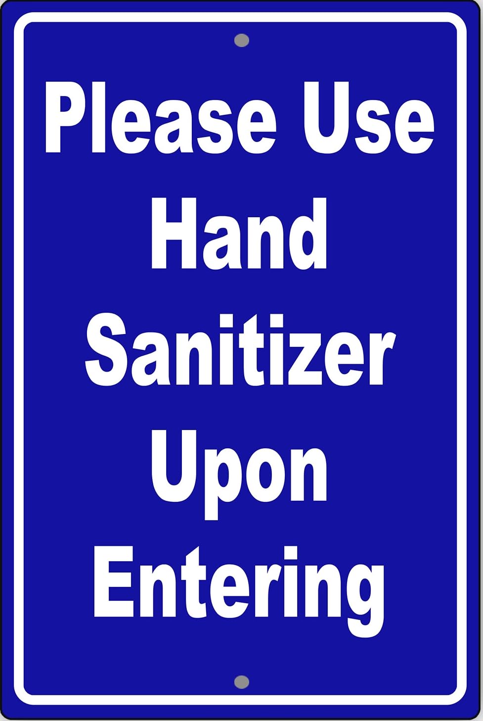 Please Use HandSanitizer Upon Entering And Leaving Novelty Metal Sign