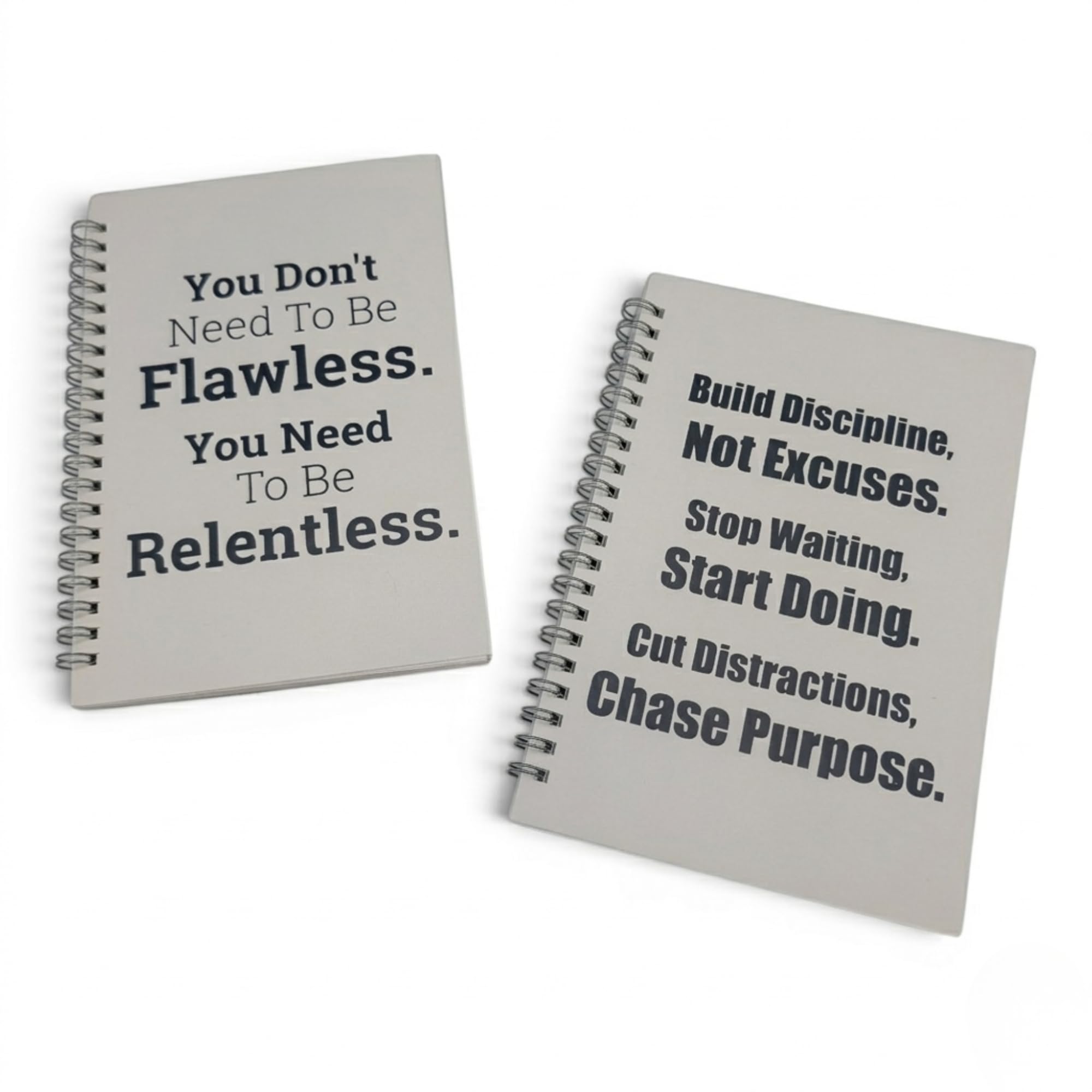 2 Pack To do List Planner Notebook, 240 Pages A5 Lined Notebooks, Productivity Checklist for Work or Study Planning with Hourly Schedule Checklist & Personal Organiser (Motivational Quotes)