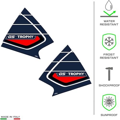 Miniatura 7 de Resin Bike Adhesivos 3D para motocicleta compatibles con BMW R 1250 GS Trophy 2021-2024. Protecciones laterales contra impactos y arañazos.