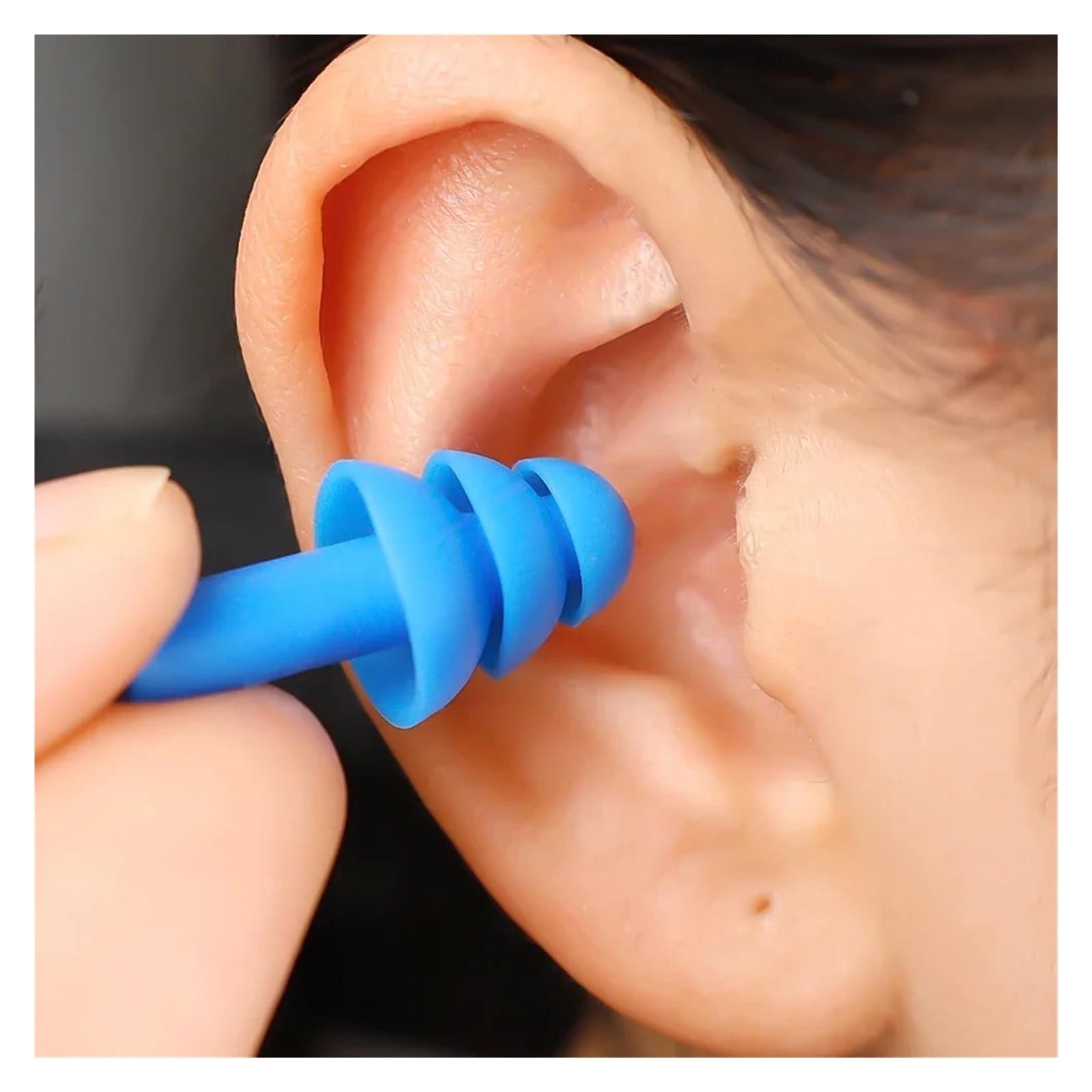 1/10 paia di tappi per le orecchie impermeabili in morbido silicone riutilizzabili per dormire (1 paio)