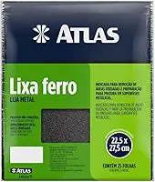 Atlas - Lixa para Ferro com Grão 220 e Verso em Tecido, Tamanho 22,5 x 27,5 cm