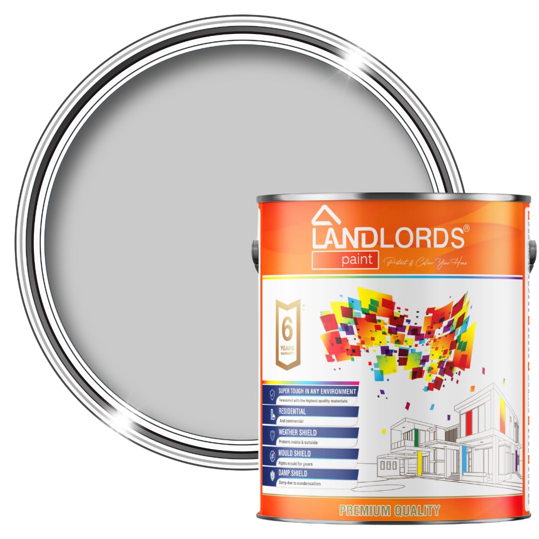 Landlords Paint Dove Grey Landlords Fence And Garden Shed Paint | Furniture, Barn, Wood And Outdoor Paint | Quick-Drying Protection For Furniture | 1L