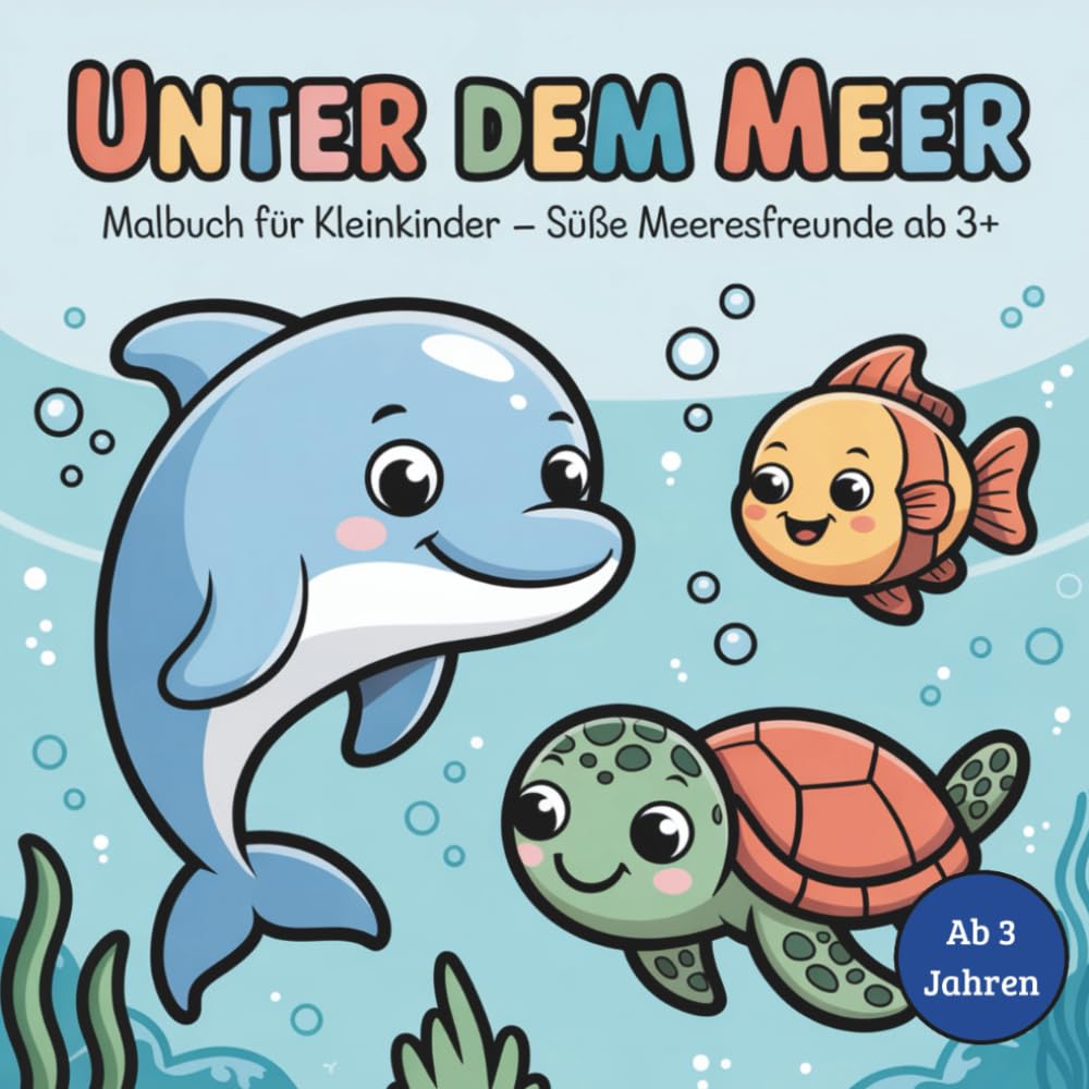 Unter dem Meer: Malbuch für Kleinkinder - Süße Meeresfreunde
