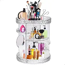 Acrílico Store Organizador Giratório Diamond Transparente 28Cm