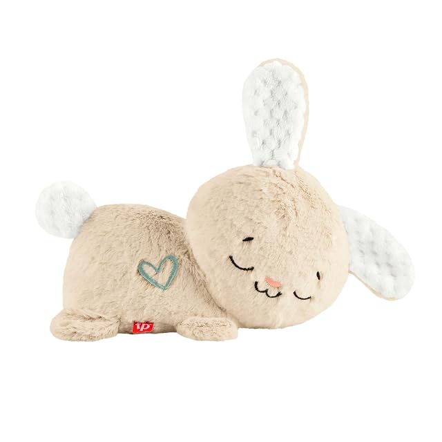 Fisher-Price Conejito Hora de Dormir, Peluche para bebés Que Ayuda a relajar y calmar al bebé con Sus Movimientos rítmicos, Luces y música, Juguete Regalo para recién Nacidos, HXG97