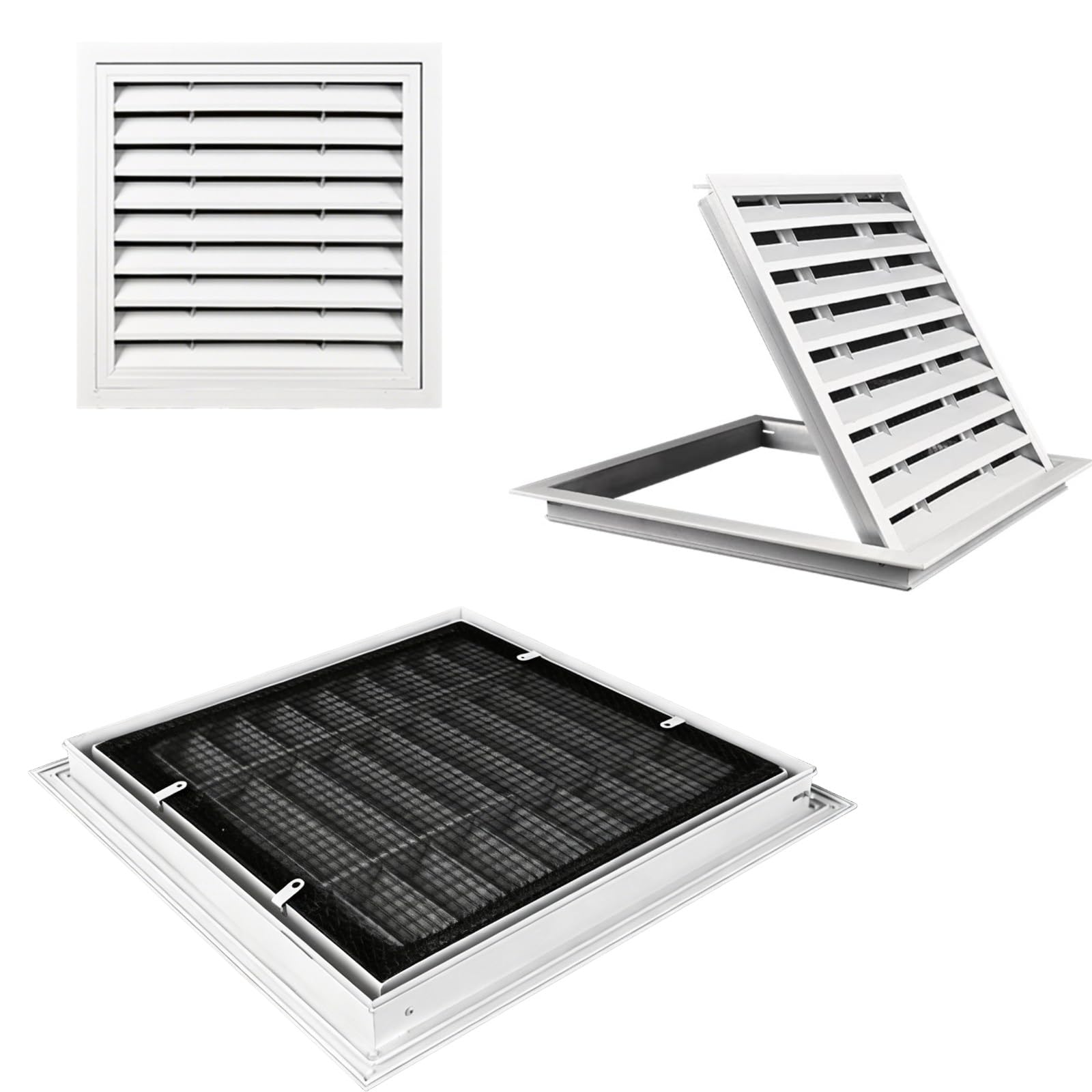 Système de ventilation domestique avec grille d'accès alu 35x55 cm pour mur et plafond