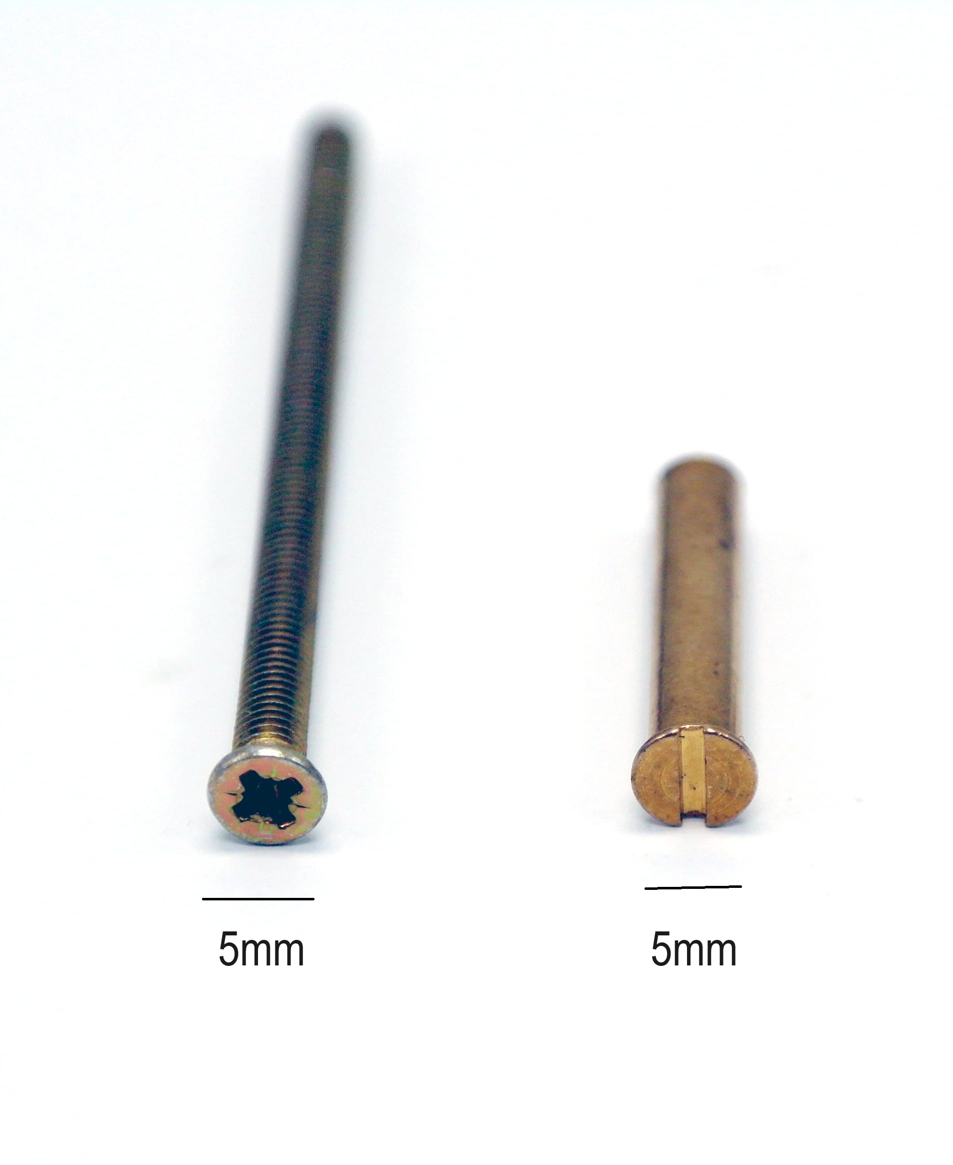 M3 Brass Finish Connecting Screws with Sleeves for Door Handle M3 x 50mm Bolts Length x 20mm Sleeve Length Pack of 6 - Image 4