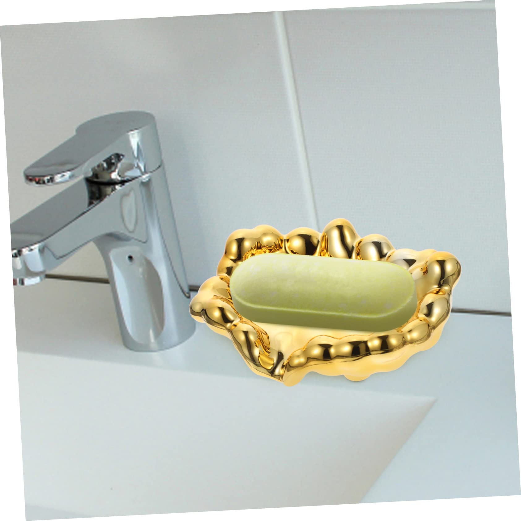 Ciieeo Shaped Soap Holder Cloud Soap Box Drain Dish for Bathroom Self-draining