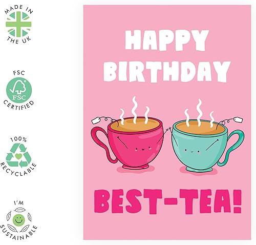 Miniatura 2 de CENTRAL 23 Tarjeta de feliz cumpleaños  Lindos juegos de palabras divertidos  Tarjetas de felicitación descaradas para mejores amigas, mujeres,