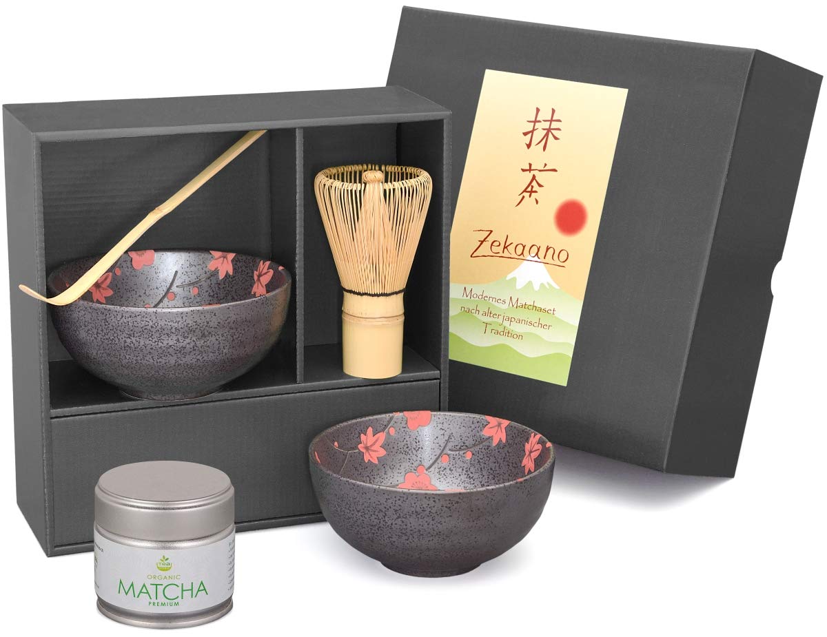 Aricola Matcha-Set 5-teilig - Mit Schalen, Besen & Löffel