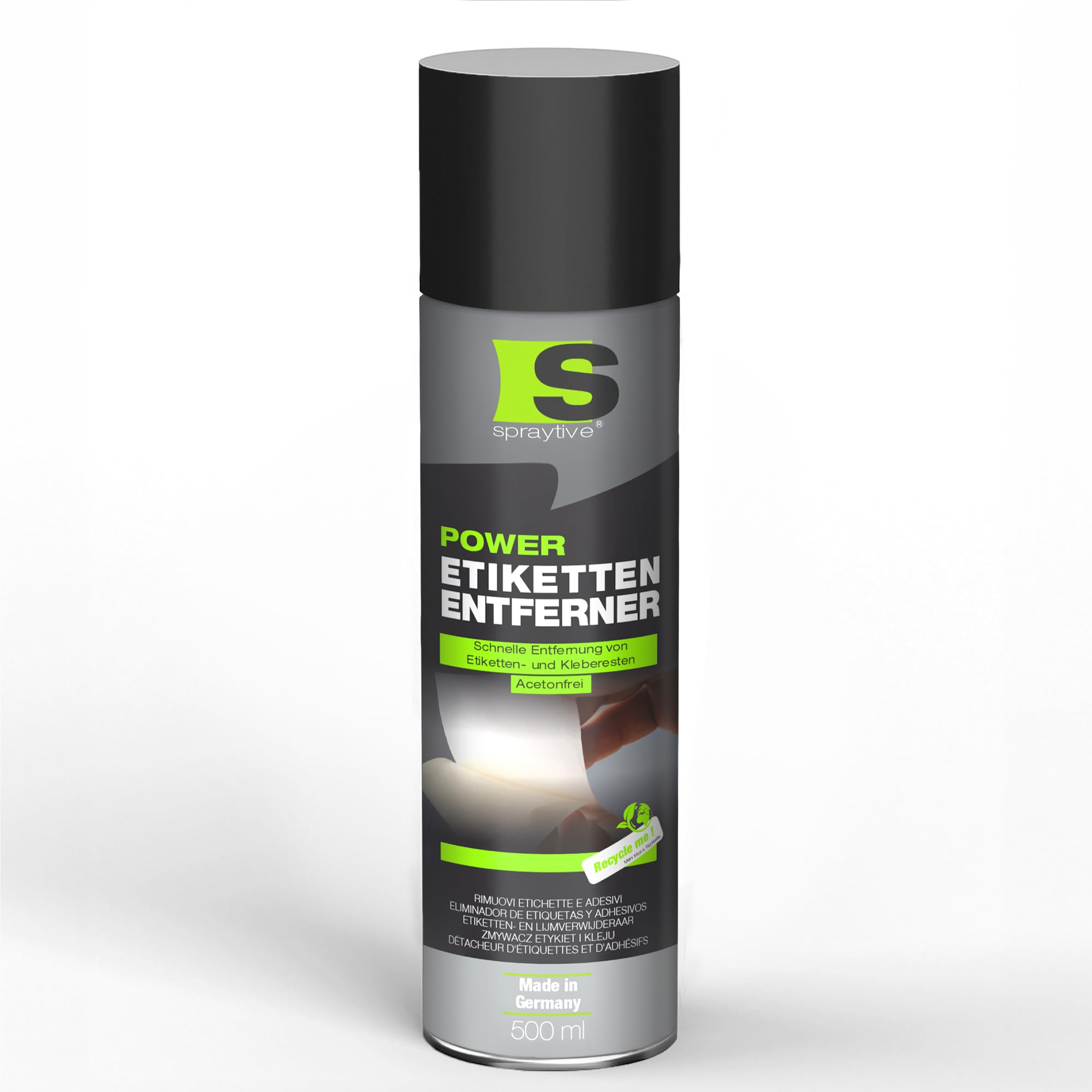6 x 500ml Power Etikettenentferner – Acetonfrei, Klebereste-Entferner & Etikettenlöser, Reiniger für Aufkleber & Markierungsfarben – Schnelle, rückstandslose Entfernung - Made in Germany