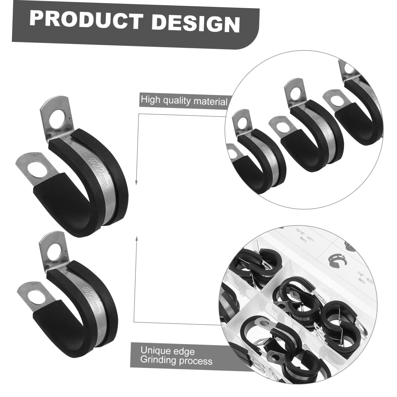 Collier de Serrage Inox R, 32 Pièces pour Tuyaux