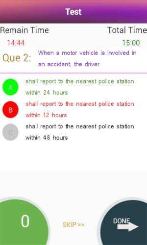 RTO Driving Licence Test – vue 4