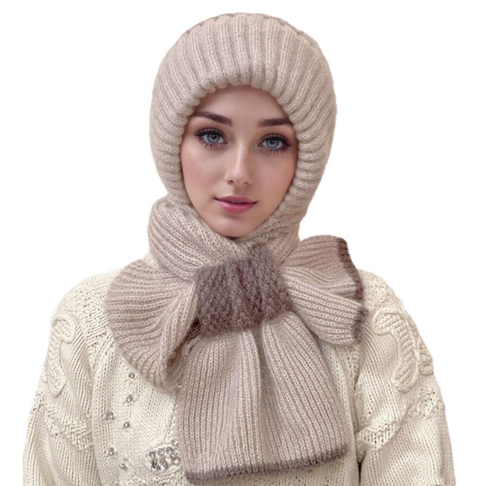 Bonnet écharpe intégré femme pour ne plus jamais avoir froid aux oreilles