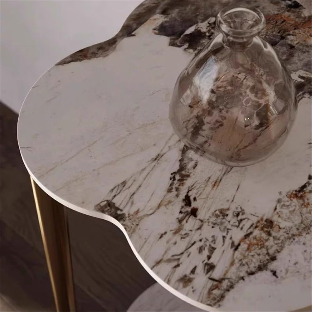 Soporte para bonsáis Estantería Ligera de Lujo con Placa de Roca for Plantas de Interior, de Acero Inoxidable, for Sala de Estar, balcón(Pequeño)