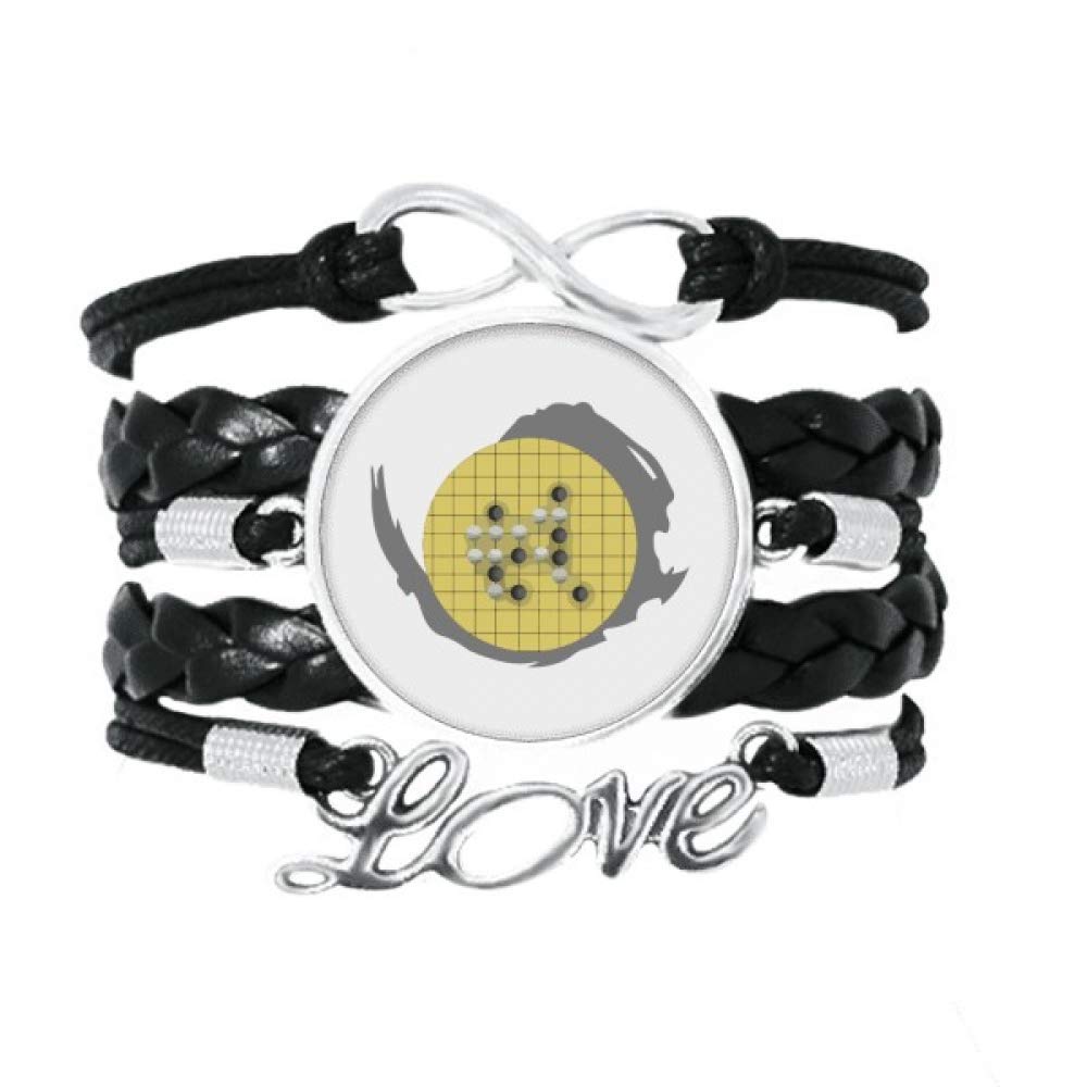 offbb Composition Go Chess Delights Game Bracelet Love Accessory Twisted Leather Knitting Rope Wristband Gift