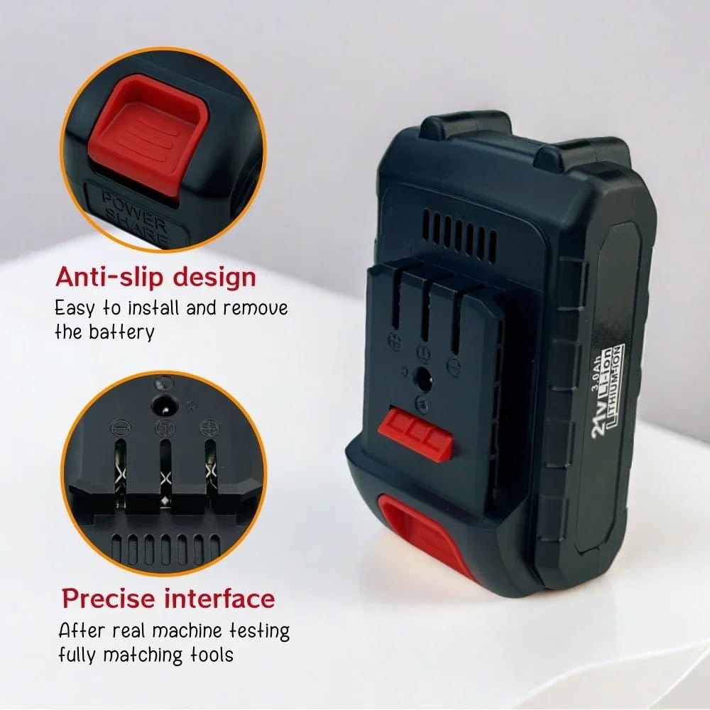 ， Compatibile con Dayi ， Batteria ricaricabile for utensili elettrici agli ioni di litio da 21 V 3,0/6,0/9,0 Ah Adatto ， Compatibile con cordless ， Chiave elettrica, trapano, sega ecc. | 5S2P 21V 6000mAh