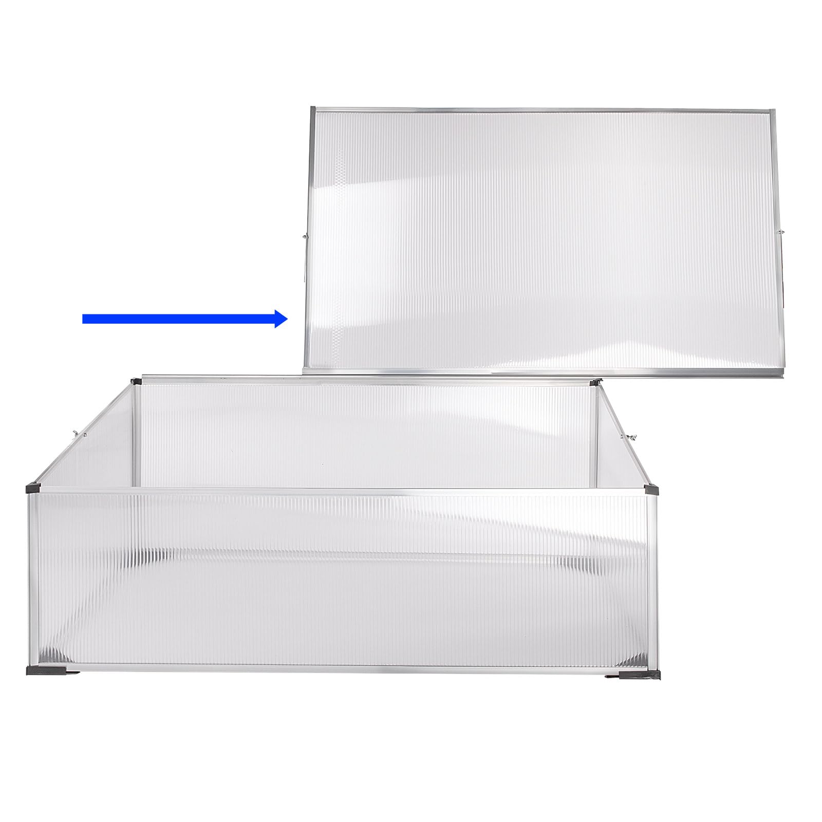 DEMA Aluminiowy inspekt, szklarnia ogrodowa, szklarnia, szklarnia na pomidory, grządka na rośliny z profilem aluminiowym