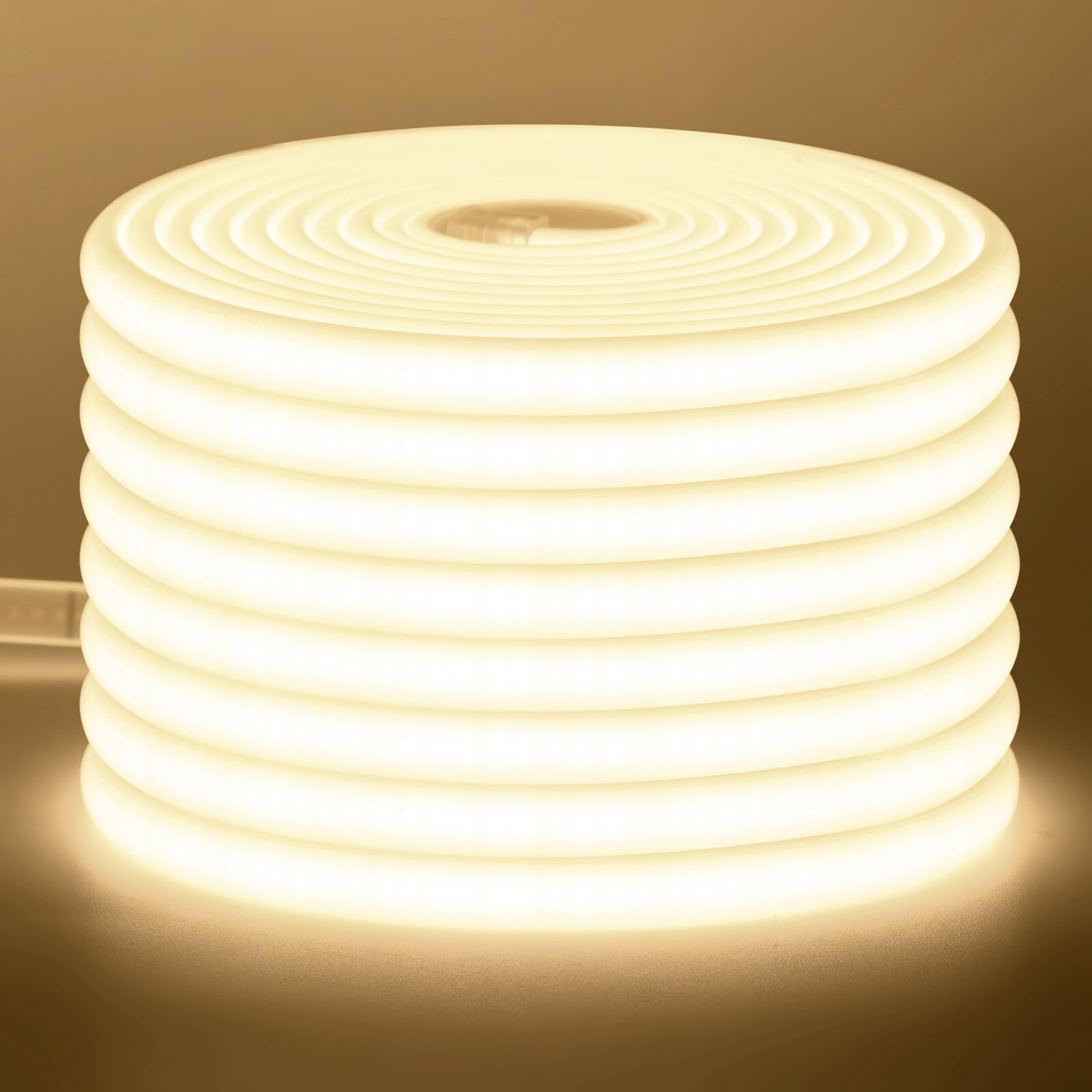 Tira LED Neón COB 220V [30M, Blanco Natural 4000-4500K],IP65 Impermeable Flexible,288 LEDs/m Tira LED FCOB CRI85+,Cortable cada 50cm,Decoración para Hogares y Tiendas