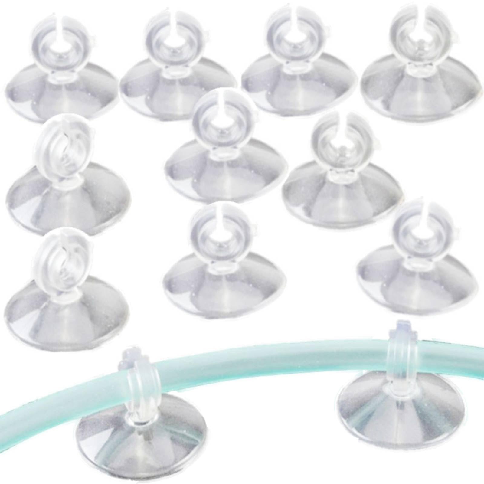 Ventouses d'aquarium, clips en plastique pour aquarium, supports à ventouse pour tuyau d'air, accessoires en verre pour fournitures aquatiques (lot de 1)