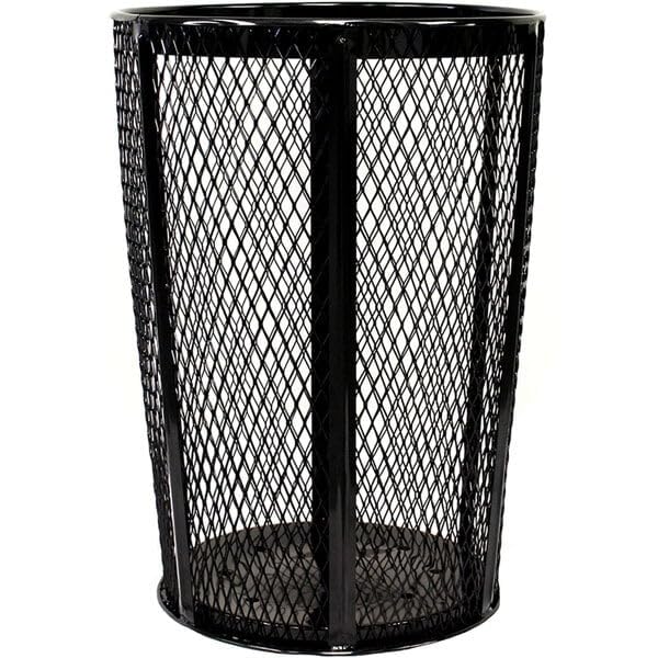 WITT Commercial Steel Mesh 48 Gallon Round Commercial Metal Trash Can Garbage Can Trash Receptacle | Great for Outdoor Areas Like Beaches, Lakes, Pools - Green