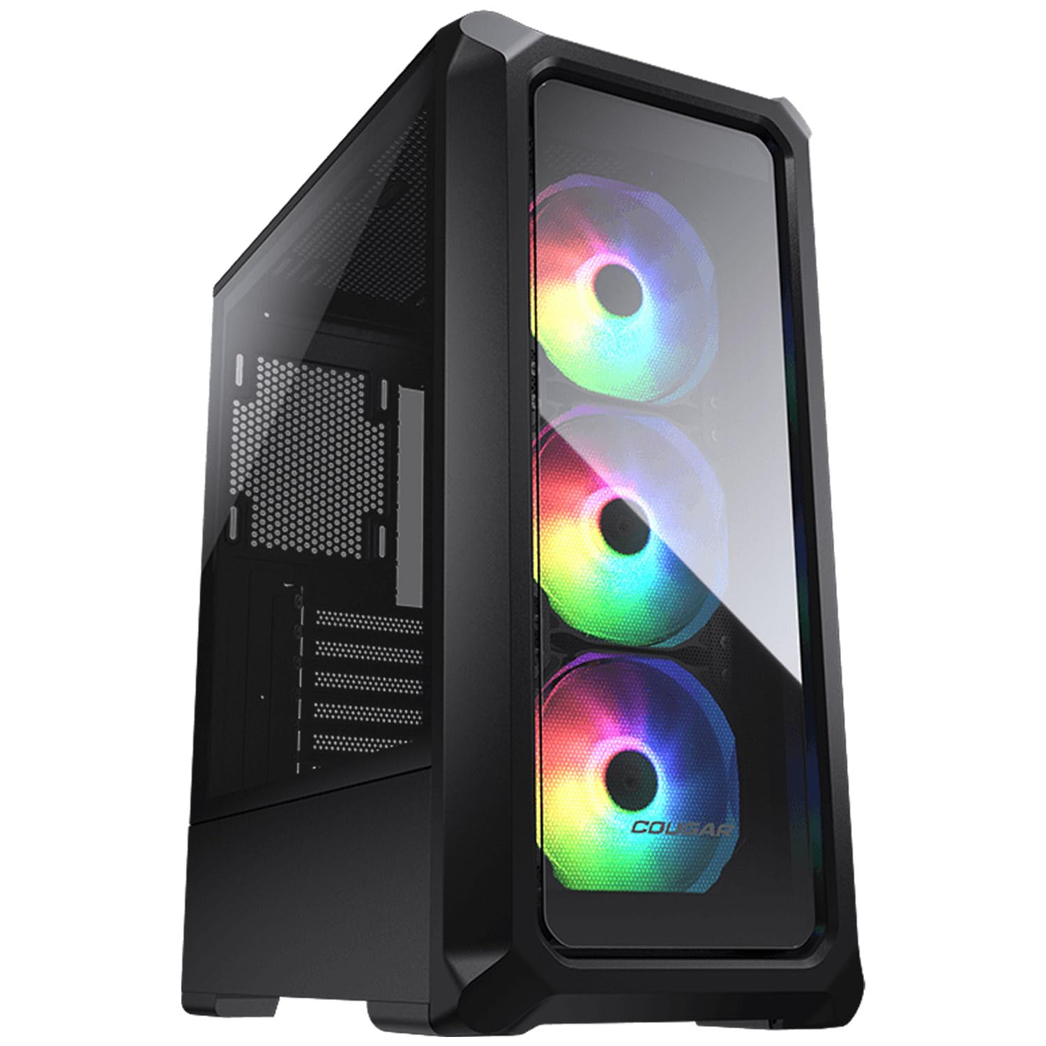Cougar Archon 2 RGB, Archon 2 RGB Brilliant ARGB Mid Tower Case with Crystalline Tempered Glass, Black