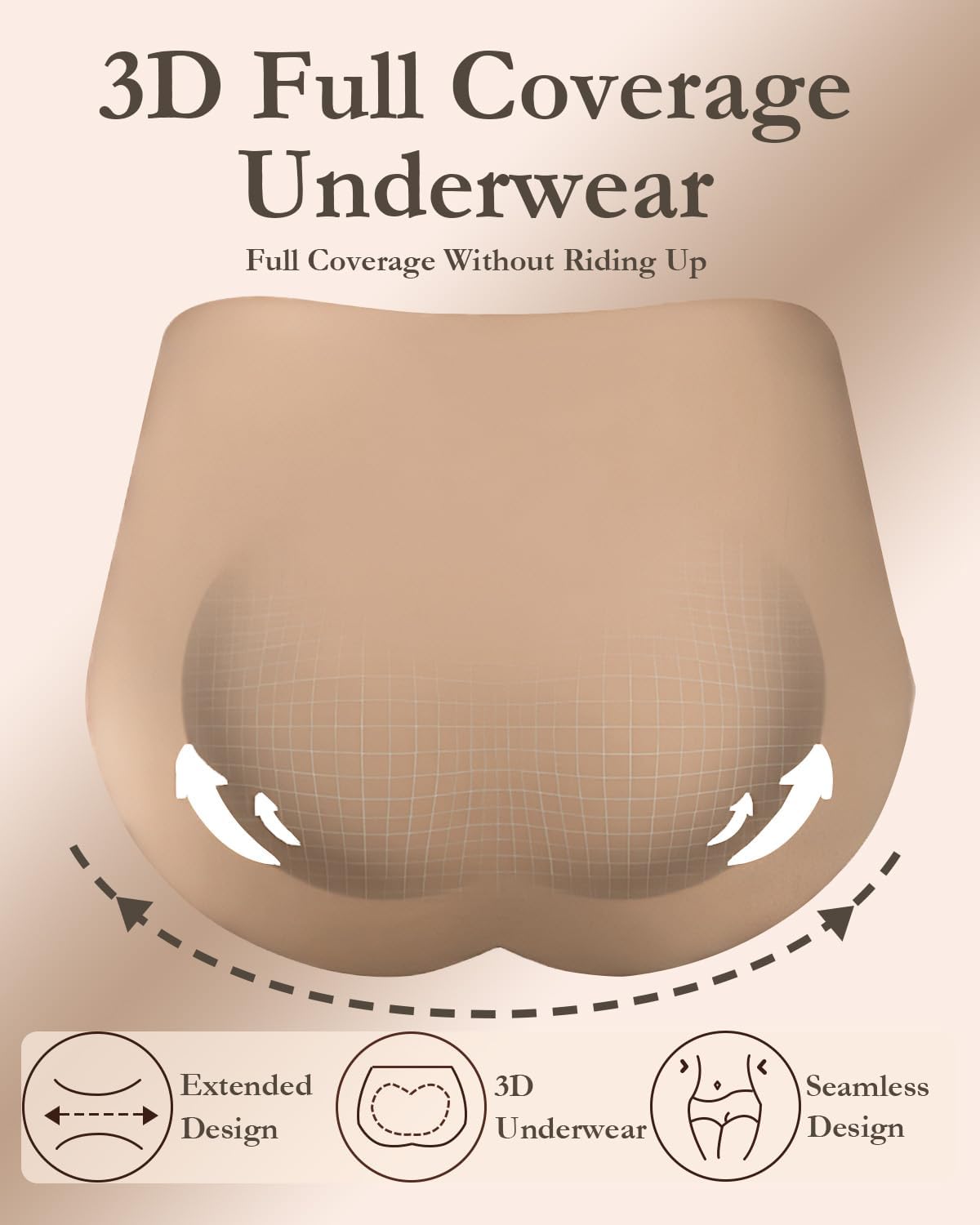 Women's Underwear Seamless High Waist No Show 7 Pack Full Coverage Briefs Silky Stretch Panties - Image 6