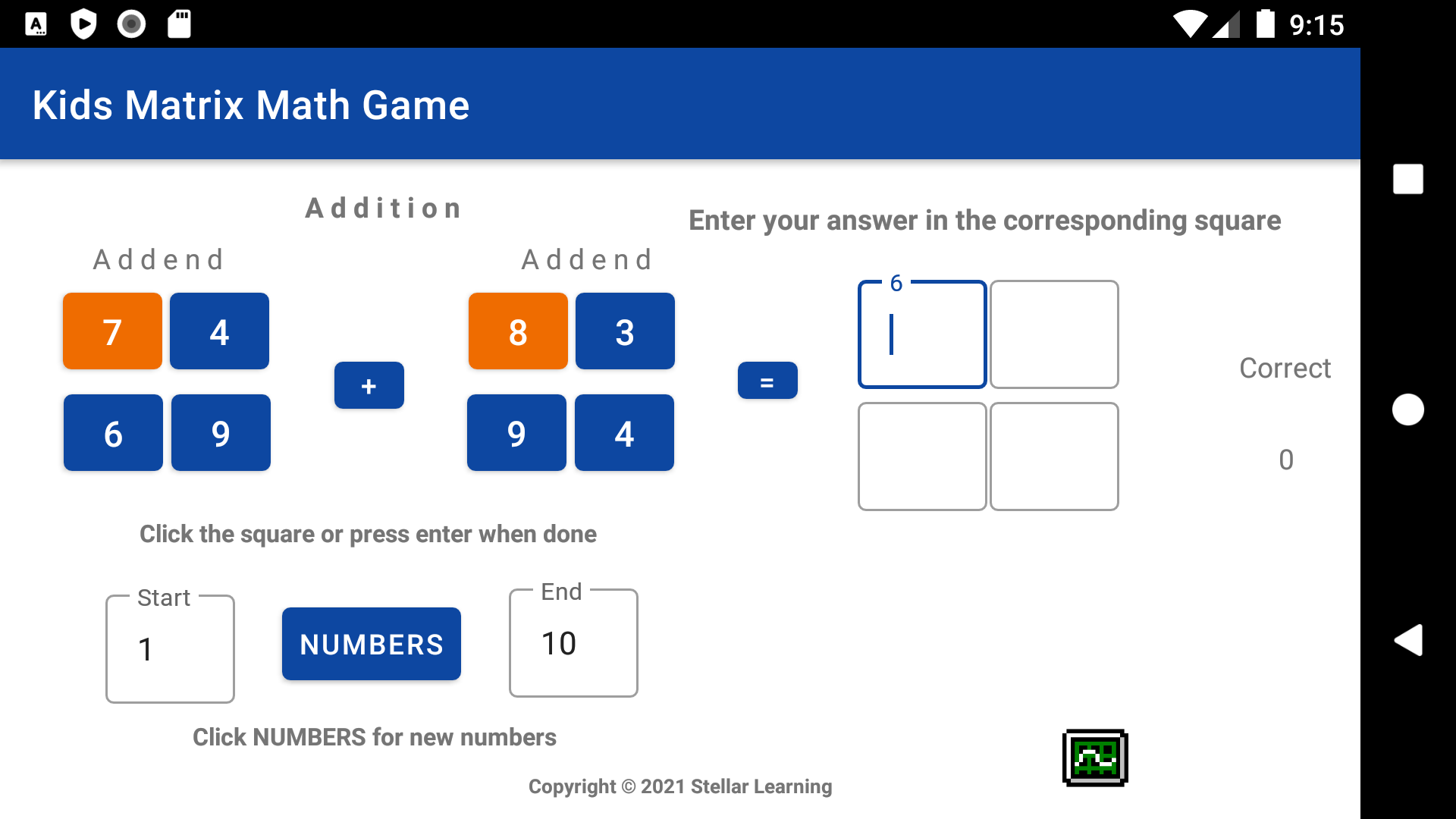Matrix Game Math Kids Matrix Math Game - App on Amazon Appstore