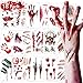 Produktbild Eyscoco Halloween Tattoos, Temporäre Tattoos Narben Kratzer Wunde Spinne Skorpion für Halloween Zombies Vampir Cosplay Carnival Party Accessoires Prop Dekorationen Aufkleber