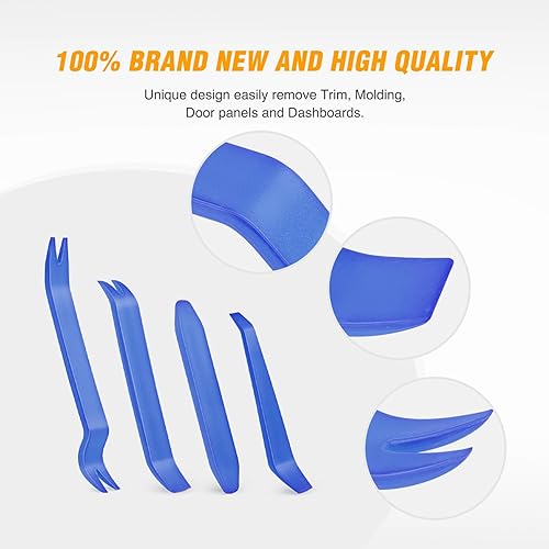 Miniatura 161 de GOOACC Kit de herramientas de eliminación de molduras automáticas de 9 piezas, kit de herramientas antiarañazos para el audio del automóvil, kit