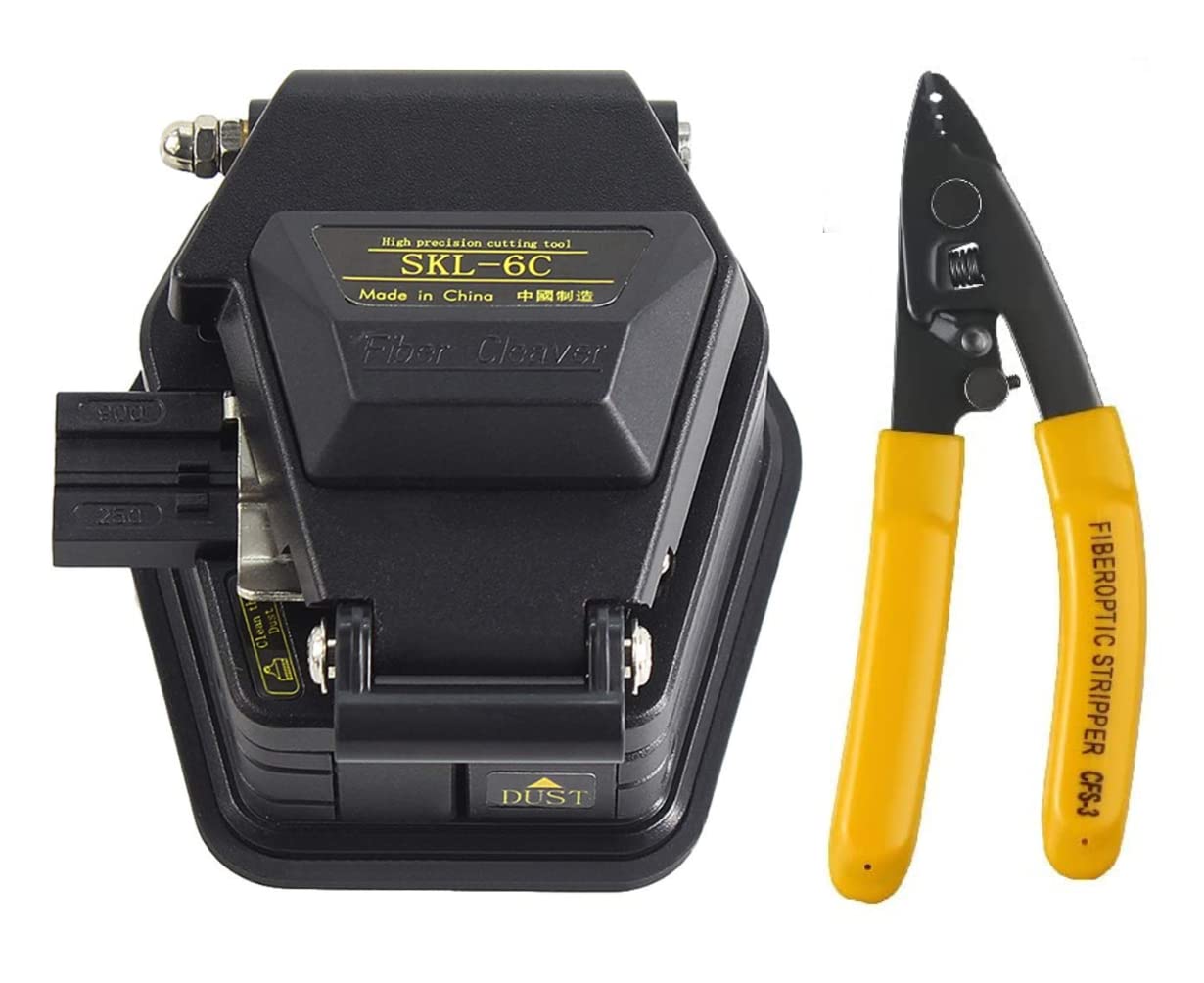 Afflatus Fiber Cleaver Cutter SKL6C High Precision Fiber Optic Cleaver Optical Fiber Cable Cutting Tool with Fiber Stripper CFS-3 Fiber Optic Stripping Pliers Wire Cutter Stripper Fiber Optic Stripper (B0BZ4D2GZS) Amazon Price History, Amazon Price Tracker
