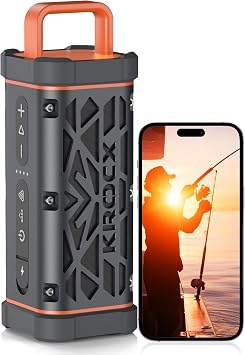TRAVOR Rugged Magnetic Portable Bluetooth Speaker for Fishing, Beach | All-Aluminum Body Magnetic Mounting for Fishing Boat, 45W Bass Boost for RV Movie Night, 25H Playtime for Camping, Marine Day