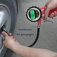 Vista 6 de Manómetro digital de baja presión con conector inferior NPT de 1/4" y protector de goma por Uharbour, 5-60 psi, precisión 1%, resolución 0.1psi