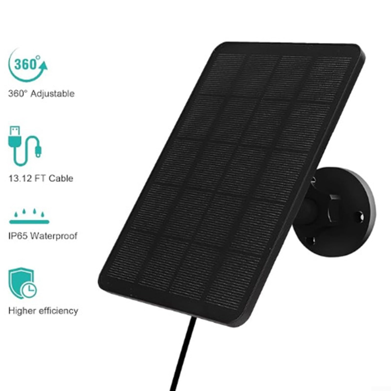 Pannello solare per Blink per fotocamera esterna, confezione da 4 pezzi, alimentatore di ricambio impermeabile IP65 da 4 W con cavo da 4 m e supporto a 360°, ricarica continua per Blink Outdoor 4