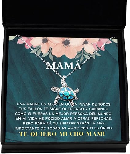Miniatura 3 de Collar para mama con mensaje personalizado, Regalo de aniversario de boda o navidad, cadena de mujer
