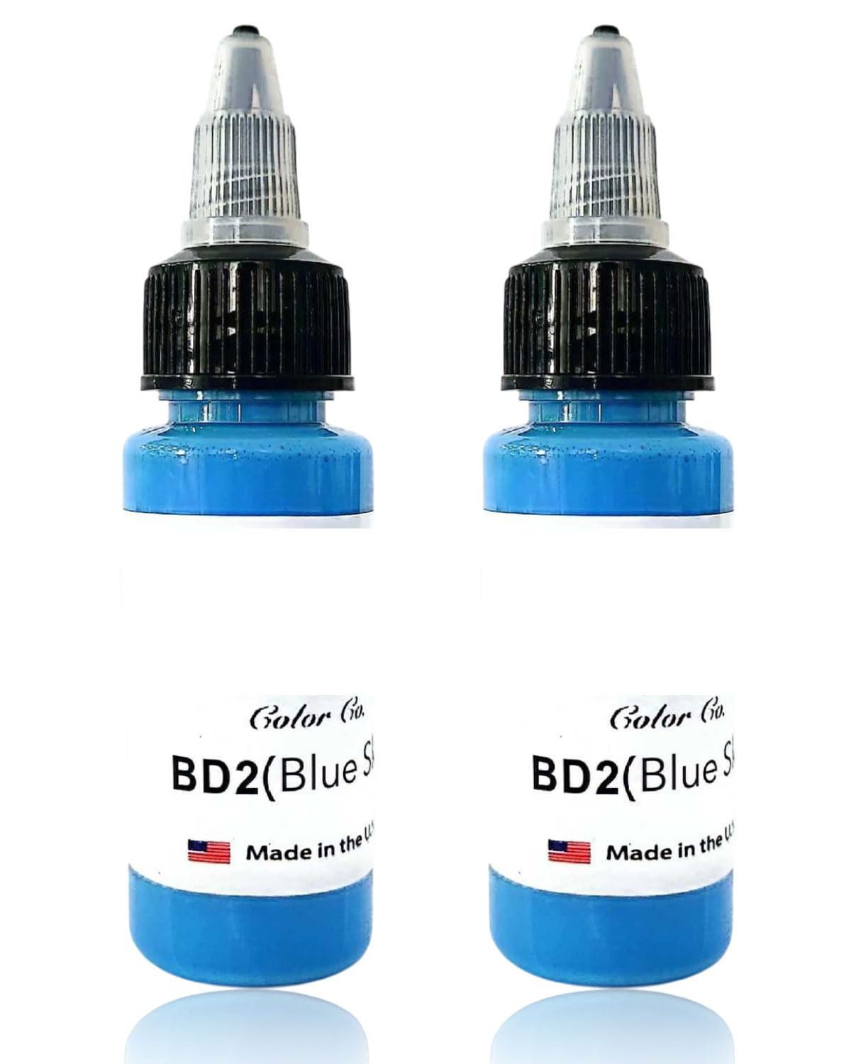 2 flaconi di inchiostro nero concentrato per delineare e colorare, inchiostro per tatuaggi professionale. 2 flaconi di inchiostro concentrato (Blu 30+30ML)