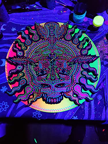 Fluorescent Glow In The Dark Paint - 1 Ounce (Fluorescent Blue) - 5+ Colors Available #TOP2