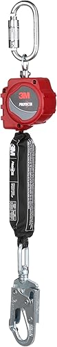 Miniatura 3 de 3M Protecta 3100507 - Línea de vida autorretráctil con mosquetón 3100507, red, gancho giratorio a presión, 6 pies